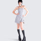 Aeris Grey Corset Mini Dress