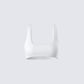 Agnetha White Jersey Bra Top product front