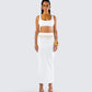 Agnetha White Maxi Set model front