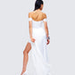 Aika White Off Shoulder High Low Dress