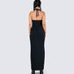 Akari Black Jersey Tube Maxi Dress