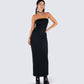 Akari Black Jersey Tube Maxi Dress