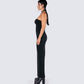 Akari Black Jersey Tube Maxi Dress