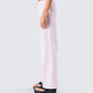 Akia Pink Stripe Drawstring Pant