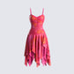Alejandra Pink Handkerchief Dress 3d product front