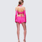Aletheia Pink Lace Strap Detail Romper