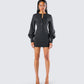 Alice Black Mini Dress model front