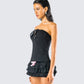 Aloa Black Bow Jersey Tube Top