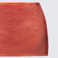 Alyah Orange Rhinestone Micro Mini Skirt