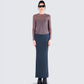 Alyson Grey Mesh Long Sleeve Top model front