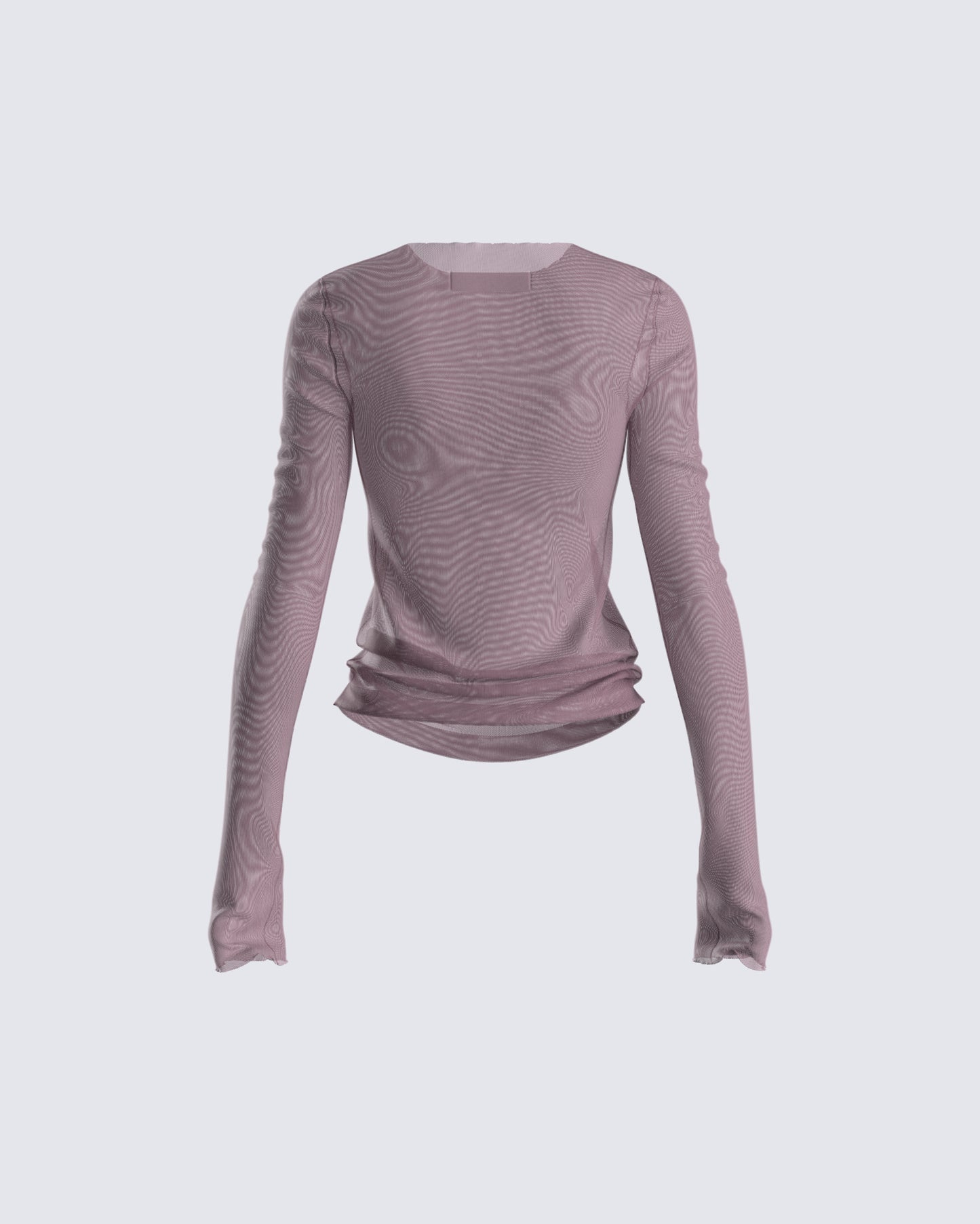 Alyson Grey Mesh Long Sleeve Top