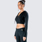 Alyssa Black Knit Cropped Jacket