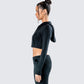 Alyssa Black Knit Cropped Jacket