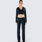 Alyssa Black Knit Set model front