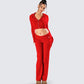 Alyssa Red Knit Set