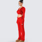 Alyssa Red Knit Set