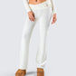 Alyssa White Knit Pant