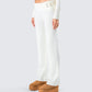Alyssa White Knit Pant