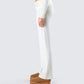 Alyssa White Knit Pant