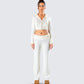 Alyssa White Knit Set model front
