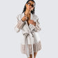 Amadee Ivory Vegan Leather Coat