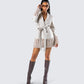 Amadee Ivory Vegan Leather Coat