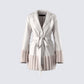 Amadee Ivory Vegan Leather Coat product front