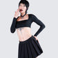 Amara Black Square Neck Top