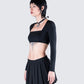 Amara Black Square Neck Top