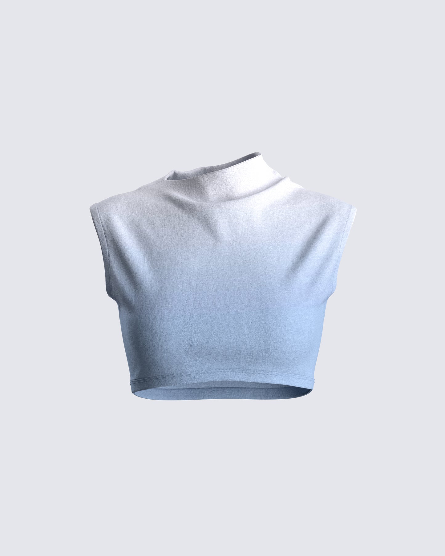 Amarissa Grey Ombre Cropped Top 3d product front