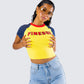 Amber Yellow Jersey Graphic Top