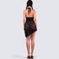 Ambra Black Lace Halter Dress
