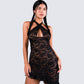 Ambra Black Lace Halter Dress