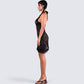 Ambra Black Lace Halter Dress