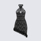 Ambra Black Lace Halter Dress product front