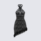 Ambra Black Lace Halter Dress
