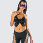 Amelie Black Butterfly Top