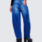 Amets Blue Denim Barrel Leg Jean