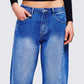 Amets Blue Denim Barrel Leg Jean