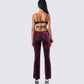 Ami Purple Velvet Burnout Jumpsuit
