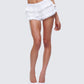 Amia White Ruffle Bloomer Micro Skort