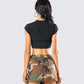 Amity Black Taurus Graphic Top