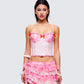 Ana Multi Floral Lace Bustier Top model front