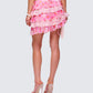 Ana Multi Floral Lace Ruffle Micro Mini Skirt