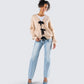 Andra Beige Bubble Knit Cardigan
