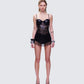 Andrina Black Sequin Fringe Romper model front