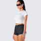 Anela White Jersey Graphic Top