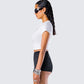 Anela White Jersey Graphic Top