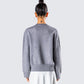 Angela Grey Sweater Knit Top