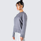 Angela Grey Sweater Knit Top